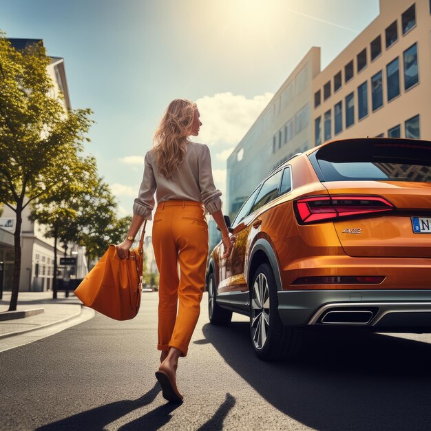 Foto mergulhe na aura cativante do audi q3 q3 sportback tfsi e orange um cinema hiperreal