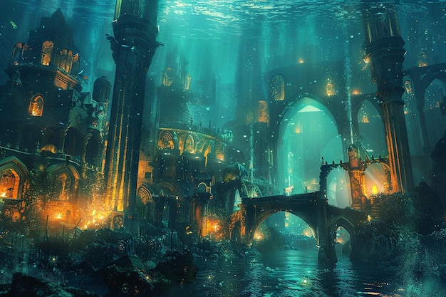Mergulhe nas profundezas místicas de uma cidade submersa.