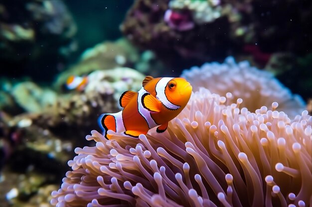 Mergulhe no fascinante mundo subaquático do peixe-palhaço Ocellaris laranja e da vibrante vida marinha