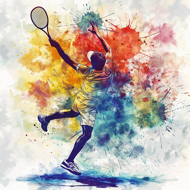 Foto mergulhe no mundo do badminton premium vector