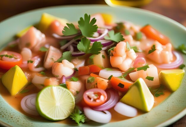 Foto mergulhe nos frescos sabores do ceviche de sierra