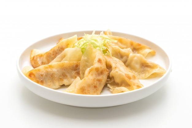 Merienda japonesa de gyoza o albóndigas