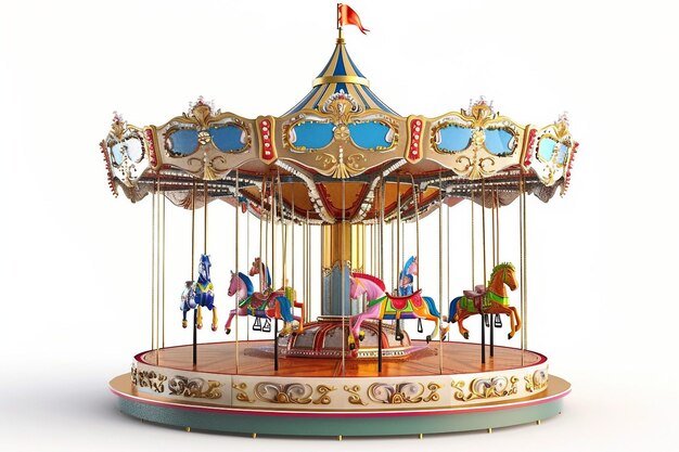 Merry go round Em fundo branco