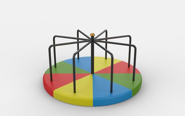 Merry go round modelo en 3D