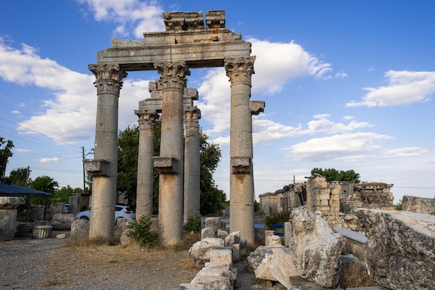 Mersin Türkei 10. August 2021 Ruinen der antiken Stadt Uzundzhaburch in der Provinz Mersin
