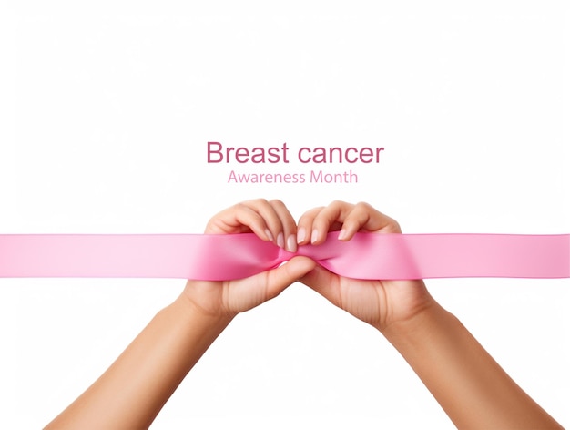 Foto mês da fita rosa do câncer de mama dia internacional do câncer de mama em todo o mundo