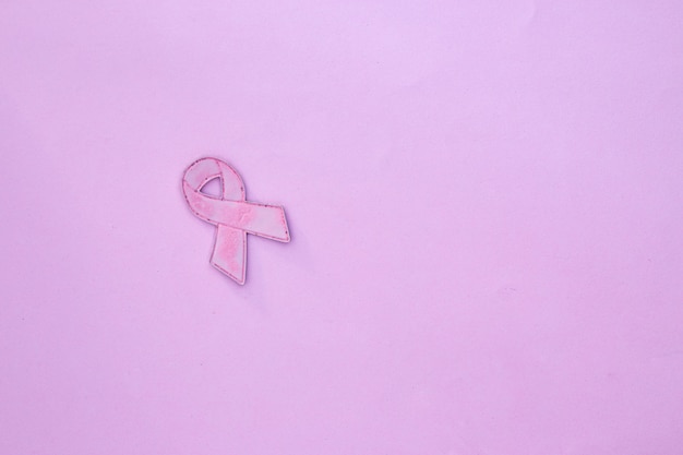 Foto mês de conscientização de câncer de mama, fita rosa