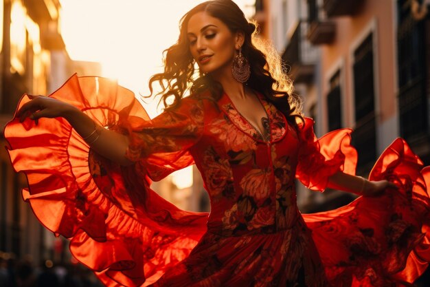 Foto mes de la herencia hispana baile flamenco en las calles