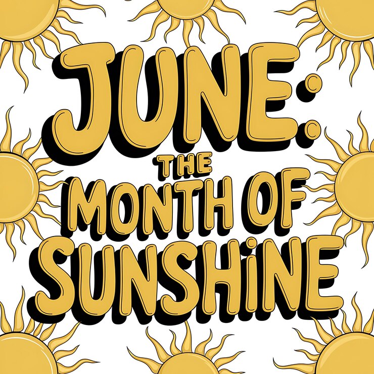 El mes de sol de junio Un saludo de verano