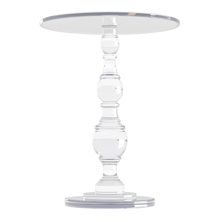 Foto una mesa alta y blanca con una base clara la mesa es un diseño sencillo y elegante que sería perfecto para una habitación minimalista moderna