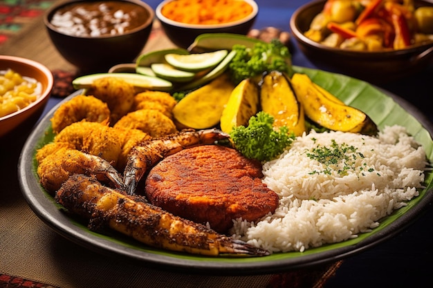 Mesa de ángulo alto llena de deliciosos arreglos de comida