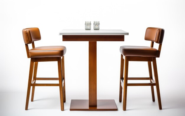 Mesa de barra de diseño moderno aislada en lienzo transparente