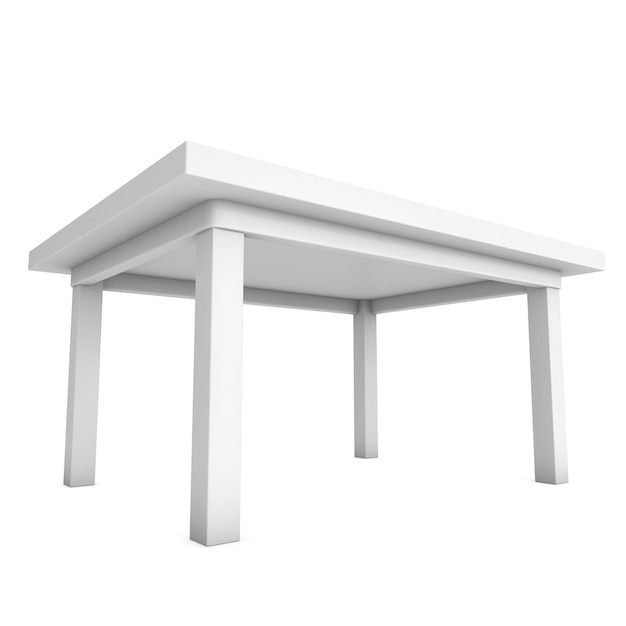 Mesa blanca modelo 3d