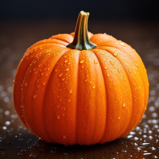 Mesa de calabaza vibrante con una IA generativa de colores de calabazas