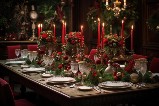 La mesa de la cena de Navidad