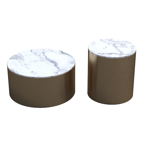 mesa de centro aislada sobre fondo blanco ilustración 3D cg render