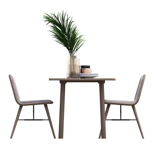 Mesa de comedor aislada sobre fondo blanco Ilustración 3D cg render