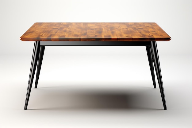 Mesa de comedor sobre un fondo blanco