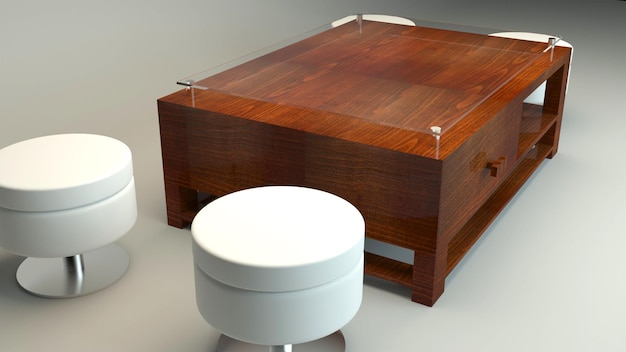 mesa de centro modelo 3d