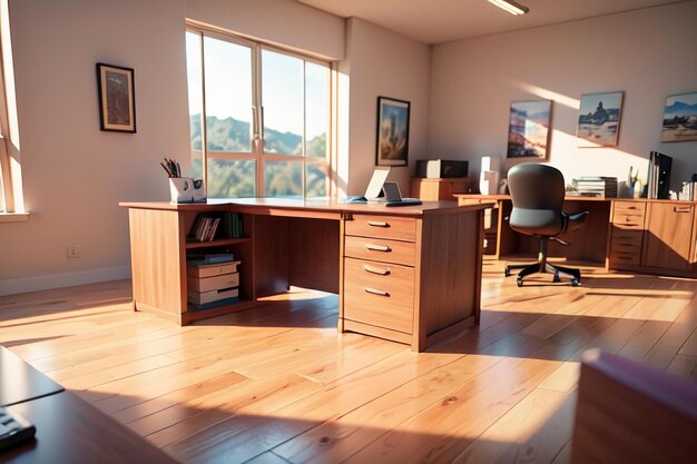 Foto mesa de conferência de escritório área de trabalho de mesa de computador espaço interior íntimo para trabalho duro