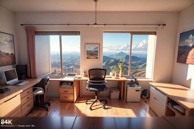 Foto mesa de conferência de escritório área de trabalho de mesa de computador espaço interior íntimo para trabalho duro