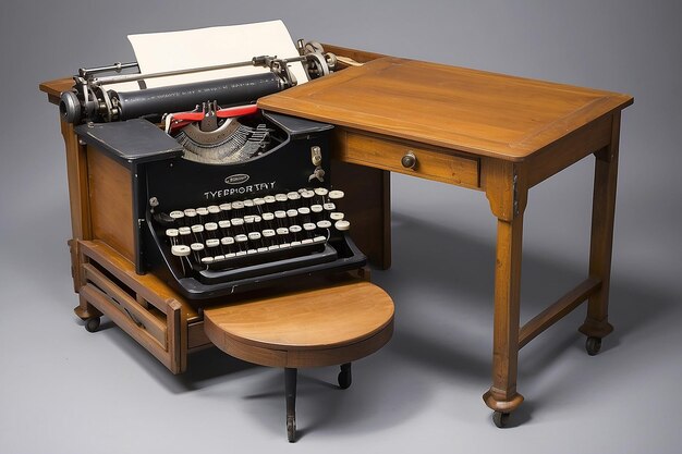 Foto mesa de escrever de máquina de escrever vintage