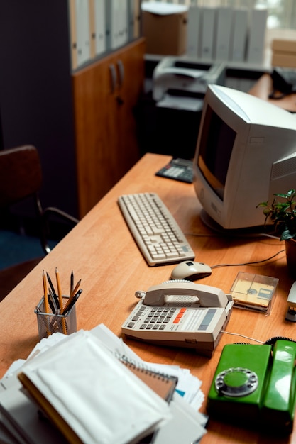 Foto mesa de escritório estilo vintage 91