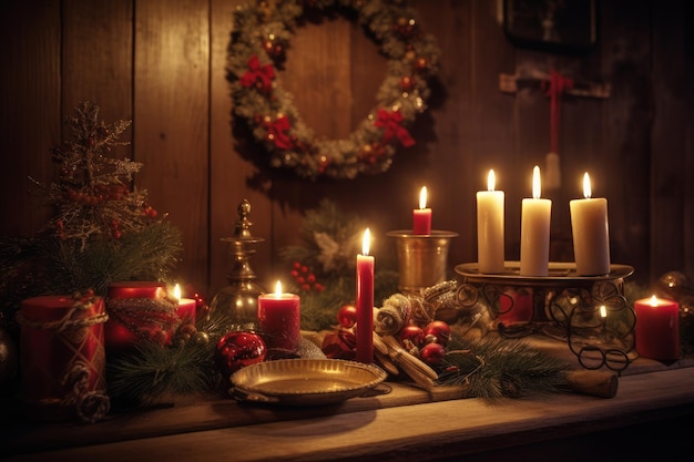 Mesa de jantar de composição de Natal Gerar Ai