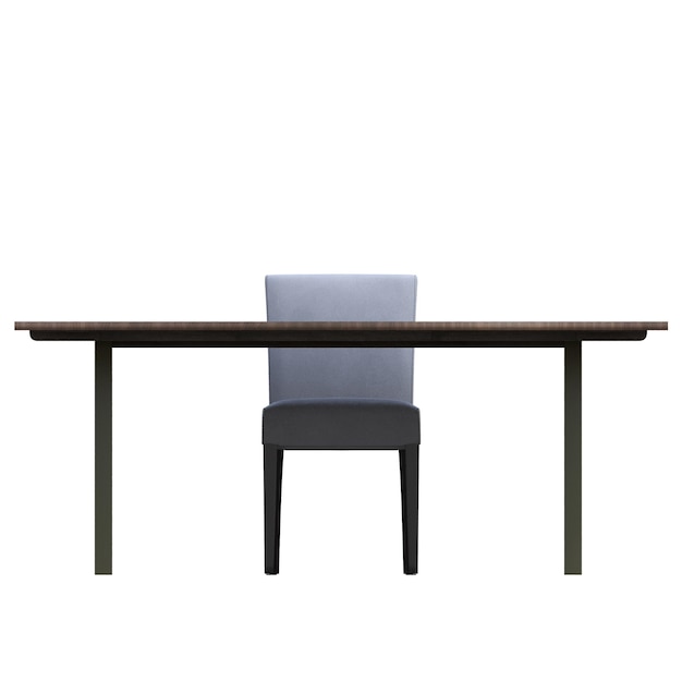 mesa de jantar isolada em fundo branco ilustração 3D cg render