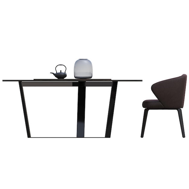 mesa de jantar isolada em fundo branco ilustração 3D cg render