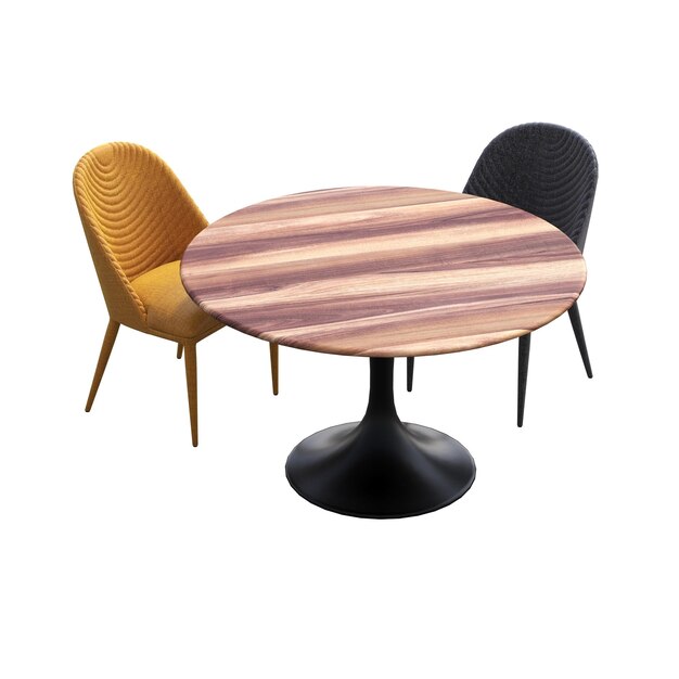 Foto mesa de jantar isolada em fundo branco ilustração 3d cg render