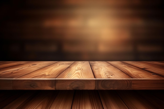Mesa de madeira de vetor livre com mesa de madeira oreground