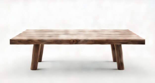 Mesa de madeira elegante e resistente para interiores modernos