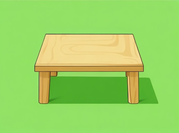 Foto mesa de madeira vazia com fundo verde