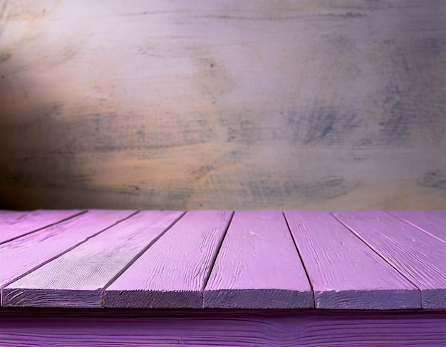 Mesa de madeira vazia em fundo desfocado com textura lisa da superfície da mesa Foto de alta qualidade