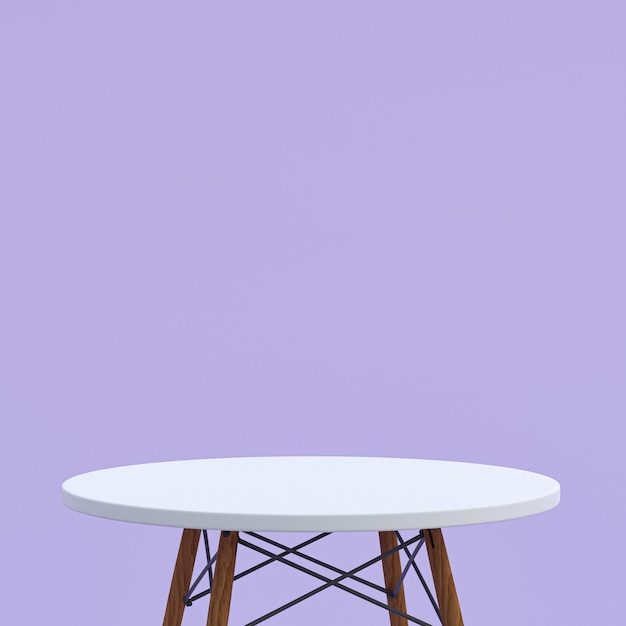 Foto mesa de mármore branco ou suporte de produtos para exibição de produtos em fundo roxo