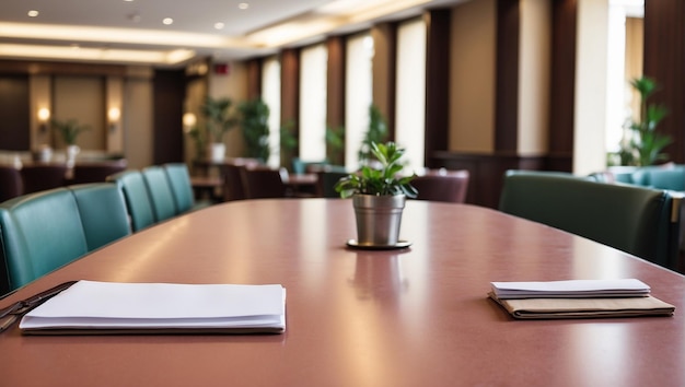 Foto mesa de reunião vazia