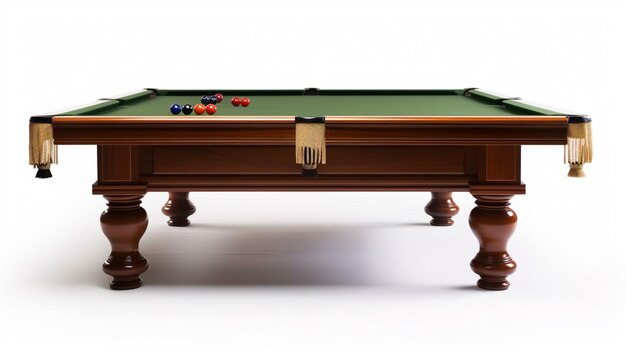 Foto mesa de snooker realista isolado fundo brancogenerative ai