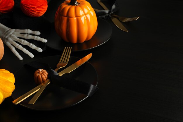 Foto mesa do helloween configurando um conceito de feriado do helloween