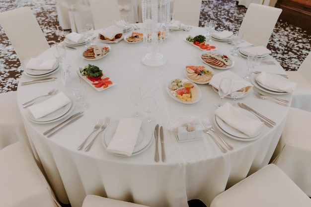 Mesa para una fiesta de evento o una boda