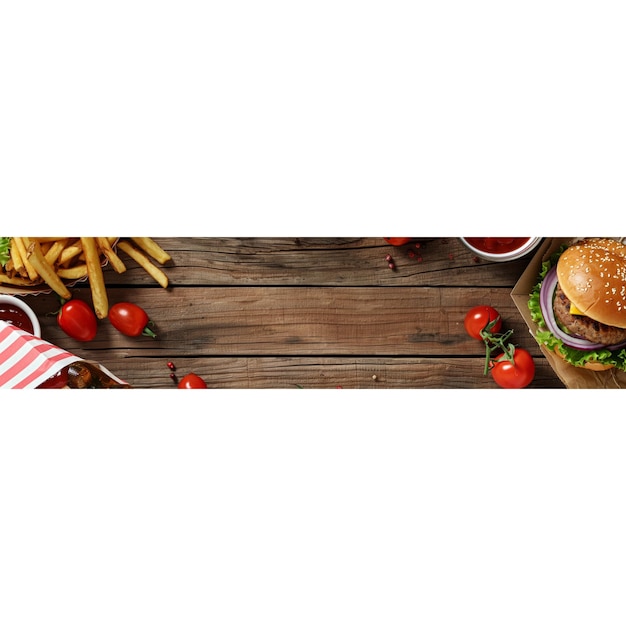una mesa con una hamburguesa y papas fritas y un tenedor en ella