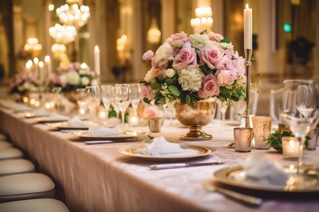 Una mesa con un jarrón de flores encima.