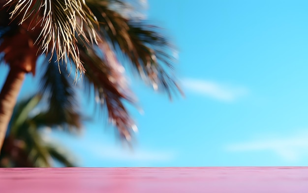 Foto mesa de lanzamiento de lujo hermoso mar tropical