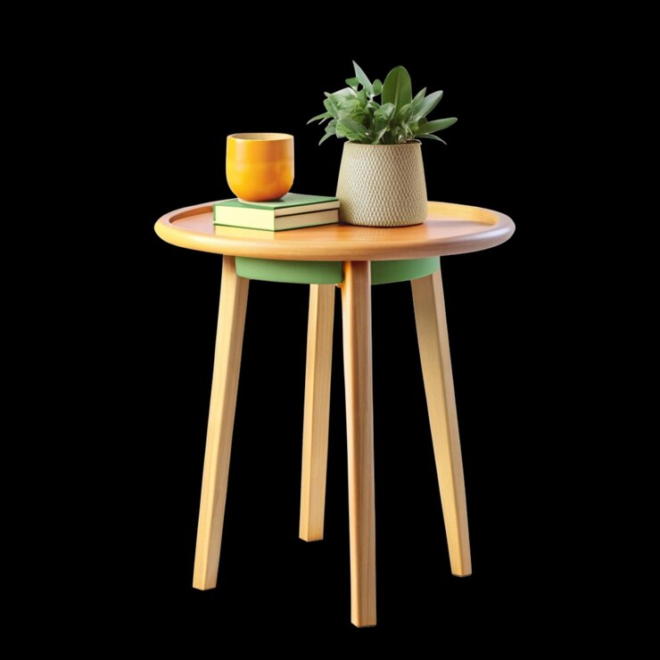 Mesa lateral moderna para interiores elegantes de la sala de estar