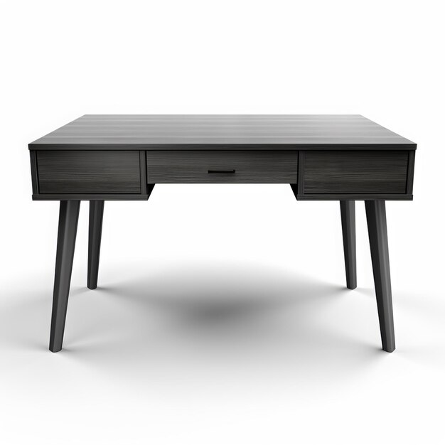 Mesa de madera aislada sobre un fondo blanco renderizado en 3D