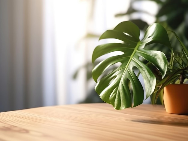 una mesa de madera blanca