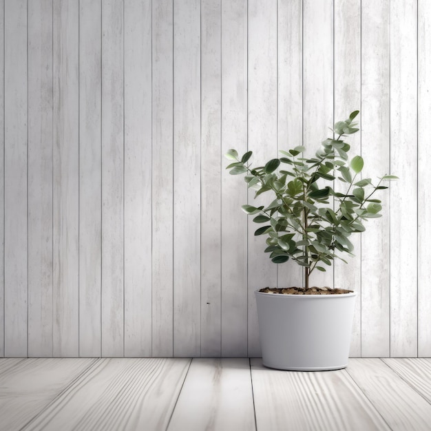 una mesa de madera blanca