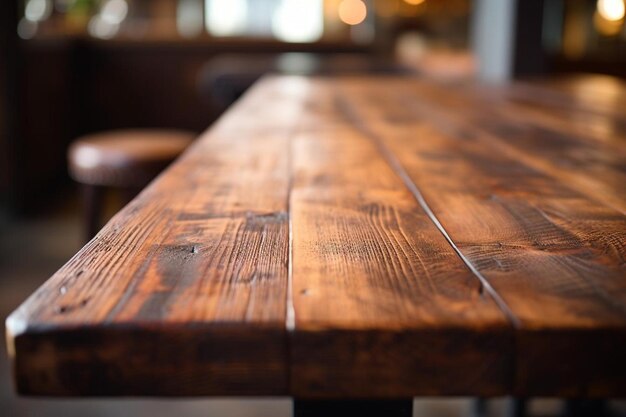 Mesa de madera centrada en la mesa de madera