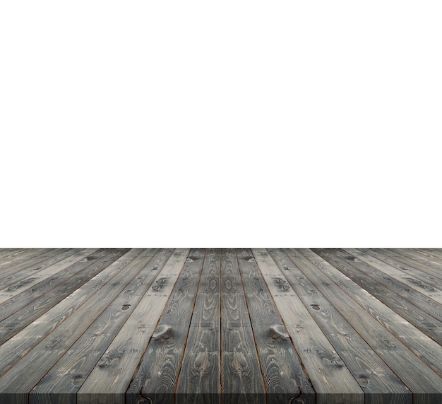 Mesa de madera contra un fondo blanco