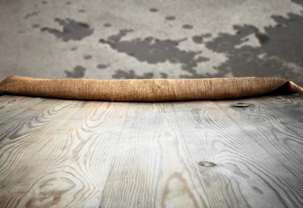 Mesa de madera con fondo